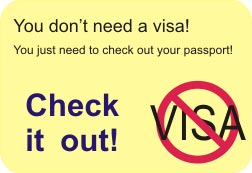 You won't need a visa to come with us. Just check out your passport dates.